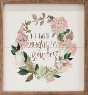 The Earth Laughs In Flowers Wreath White